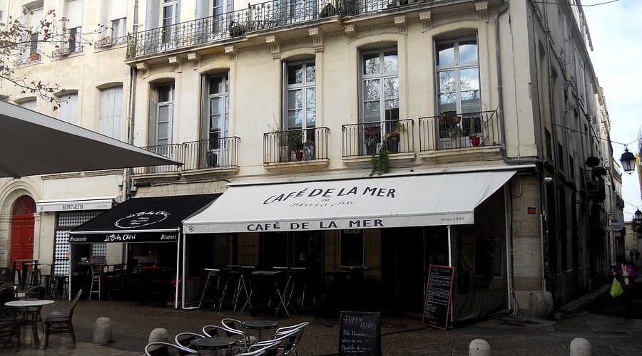 Terrace at Café de la Mer in Montpellier