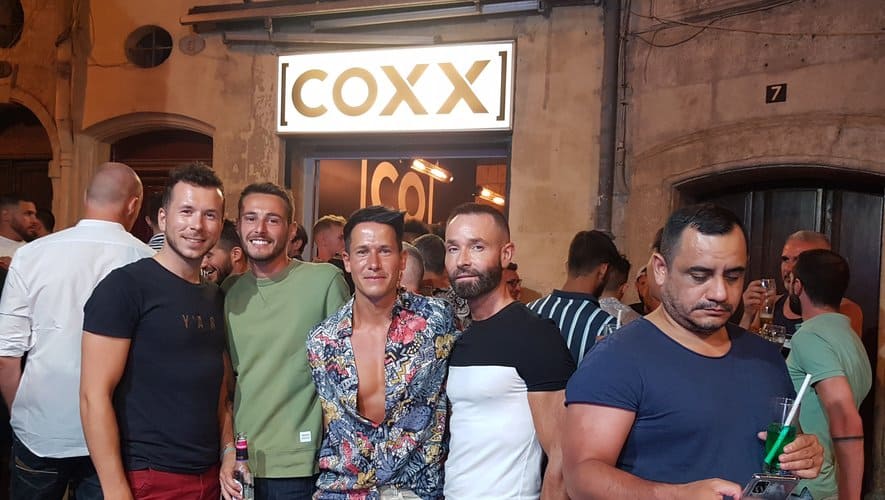 Facade of the LGBT bar Le Coxx in Montpellier